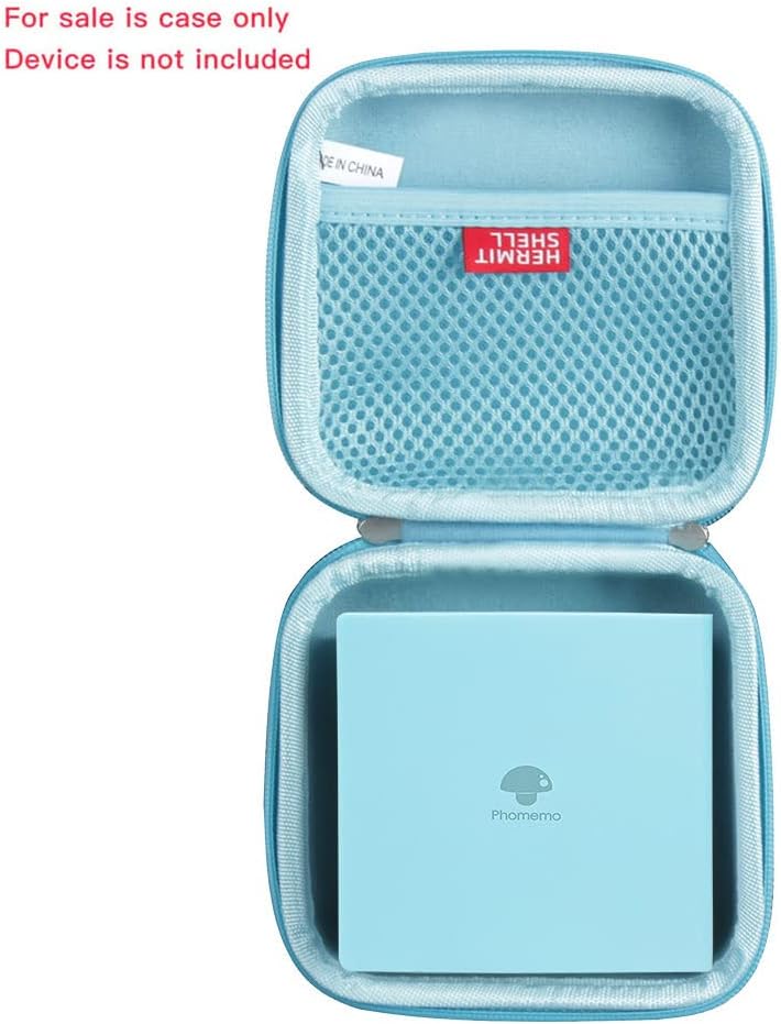 Hermitshell Travel Case for Phomemo M02 / Phomemo M02 Pro/Phomemo M02S Mini Sticker Printer Maker (Light Blue) - Image 1